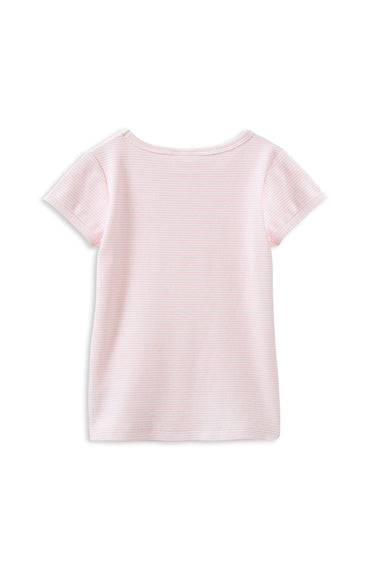 Milky - Pink Stripe Rib Tee